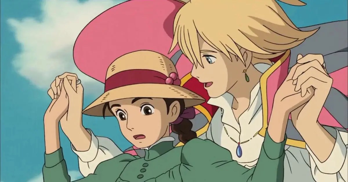 Anime Howl's Moving Castle Classic Vintage Posters Waterproof Paper Sticker  Coffee House Bar Home Decor