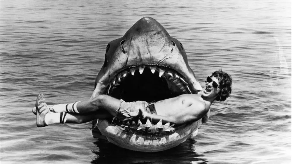 spielberg on the sets of jaws